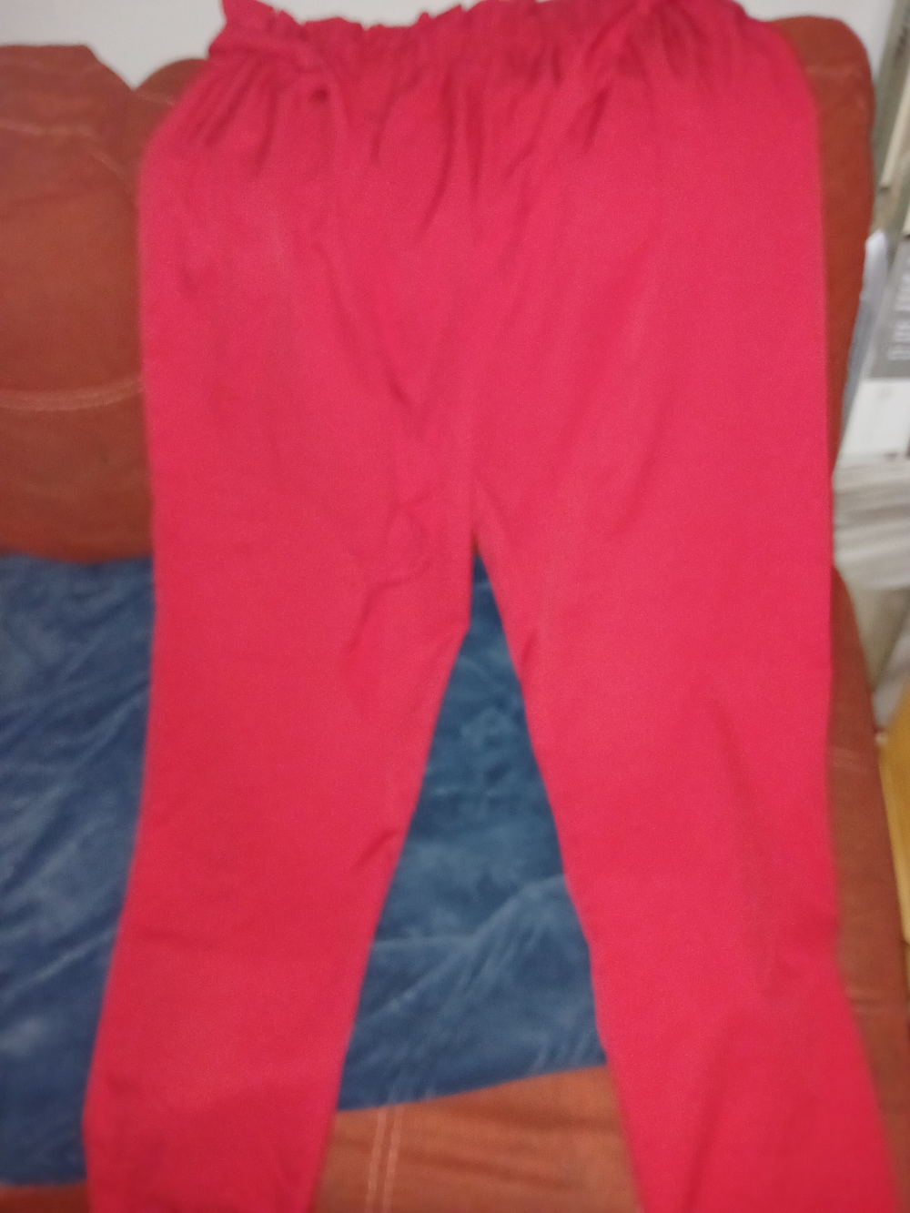 Wide Leg Women’s Pants in Bright Red - Lightweight Comfort With Belt.